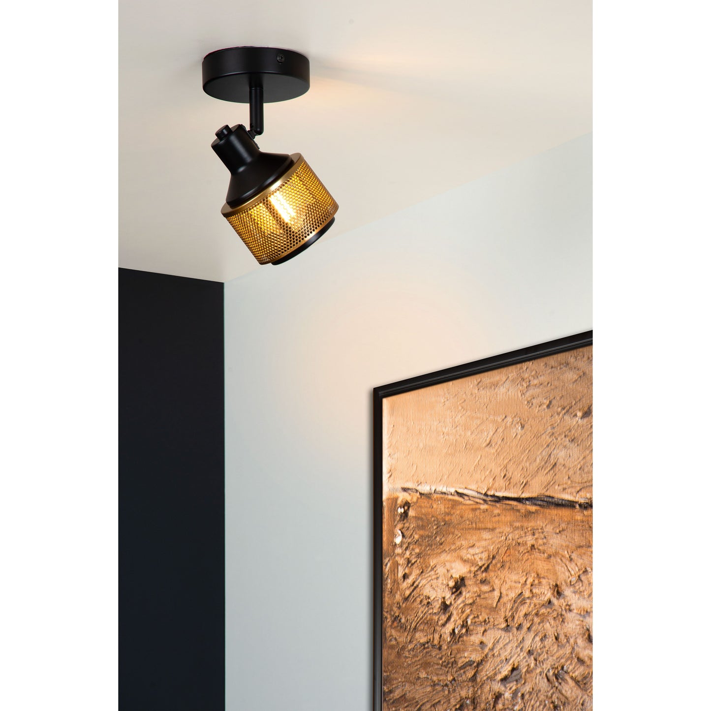 Lucide RAFA - Ceiling spotlight - 1xE14 - Black