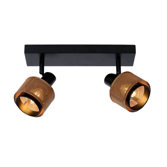 Lucide RAFA - Ceiling spotlight - 2xE14 - Black