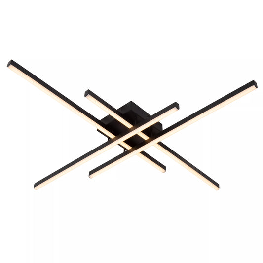 Lucide NOVAK - Flush ceiling light - LED Dim. - CCT - 1x42W 2700K/4000K - Black