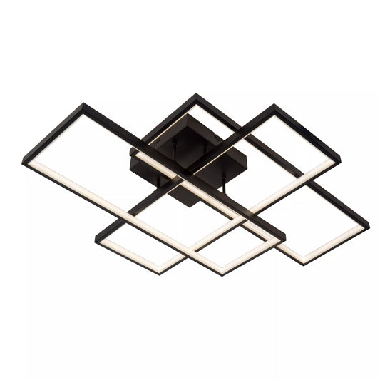 Lucide LOKERO - Flush ceiling light - LED Dim. - CCT - 1x60W 2700K/4000K - Black