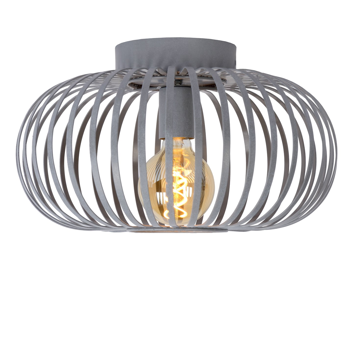 Lucide MANUELA - Flush ceiling light - Ø 39,5 cm - 1xE27 - Grey