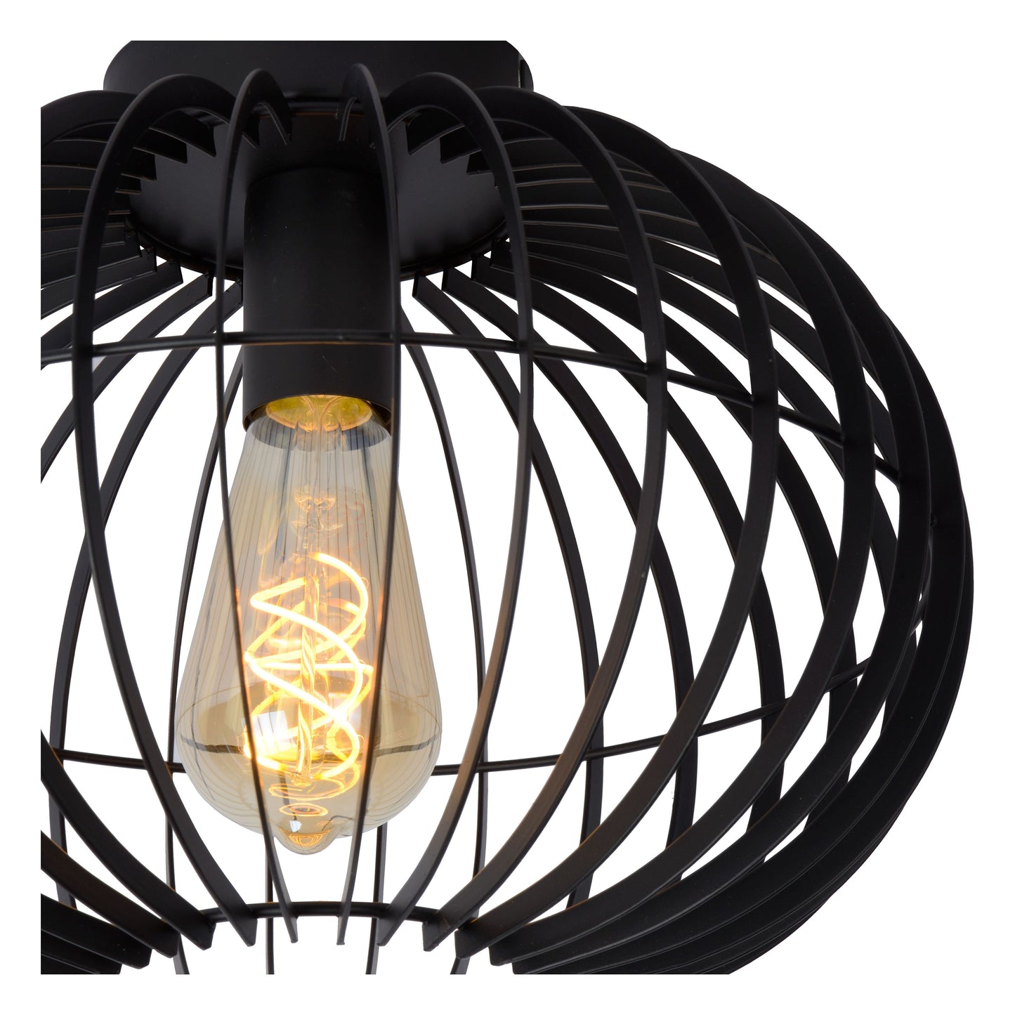 Lucide REDA - Flush ceiling light - Ø 32 cm - 1xE27 - Black