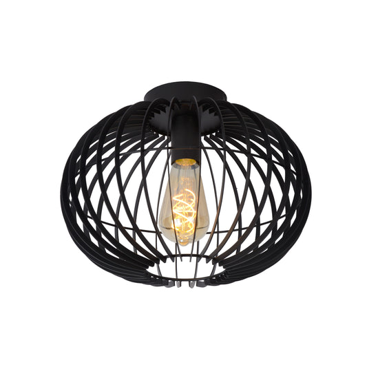 Lucide REDA - Flush ceiling light - Ø 32 cm - 1xE27 - Black