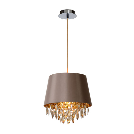 Lucide DOLTI - Pendant light - Ø 30 cm - 1xE27 - Taupe