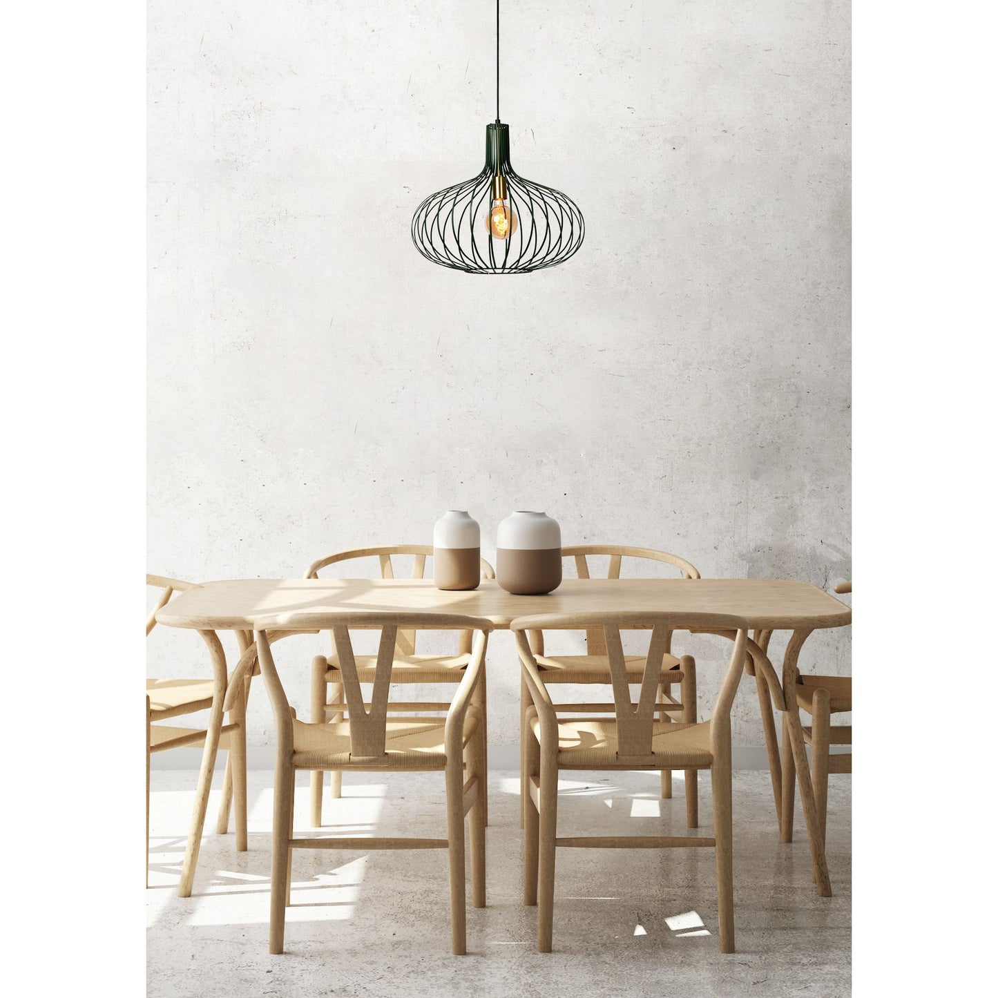 Lucide MANUELA - Pendant light - Ø 50 cm - 1xE27 - Green