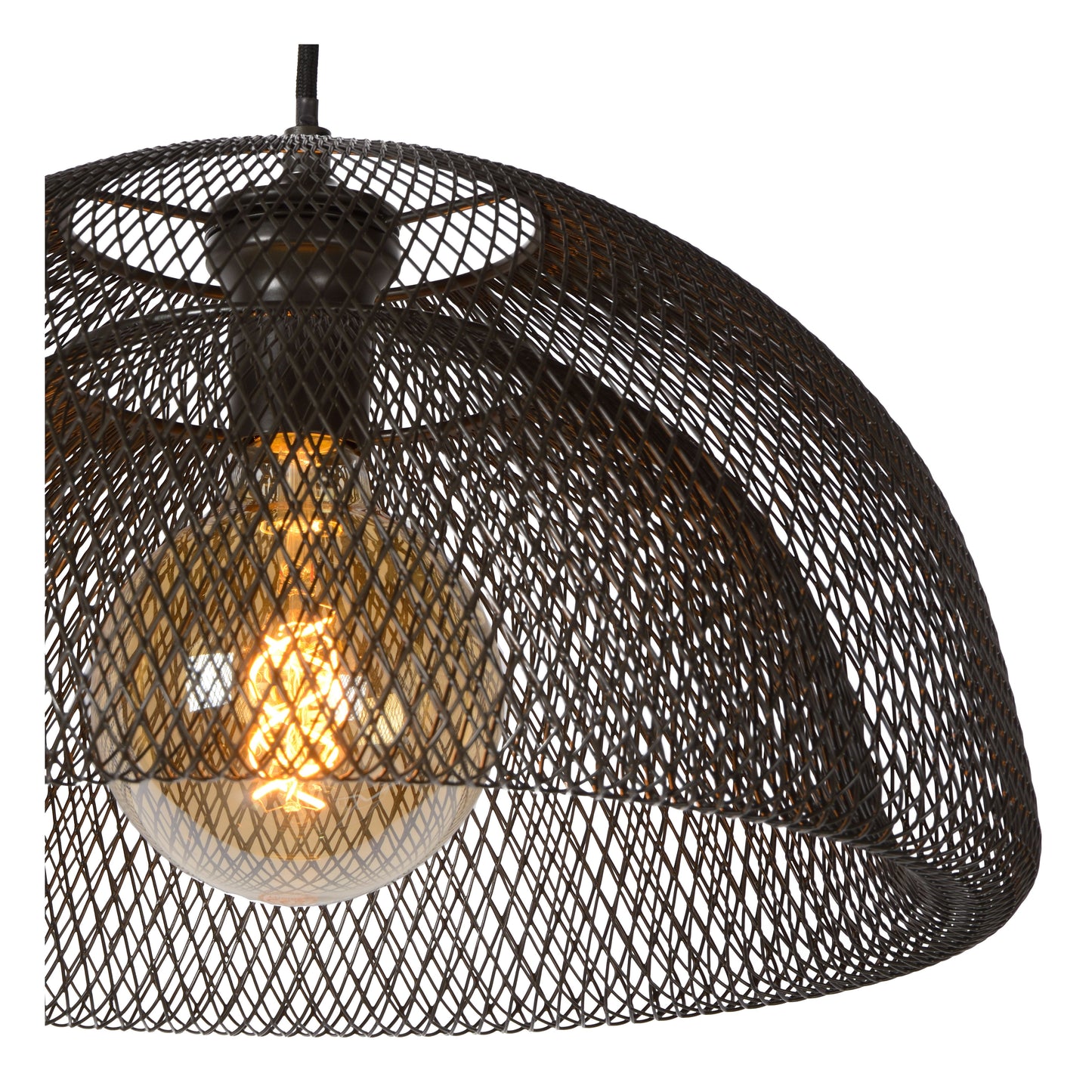 Lucide MESH - Pendant light - Ø 45 cm - 1xE27 - Black