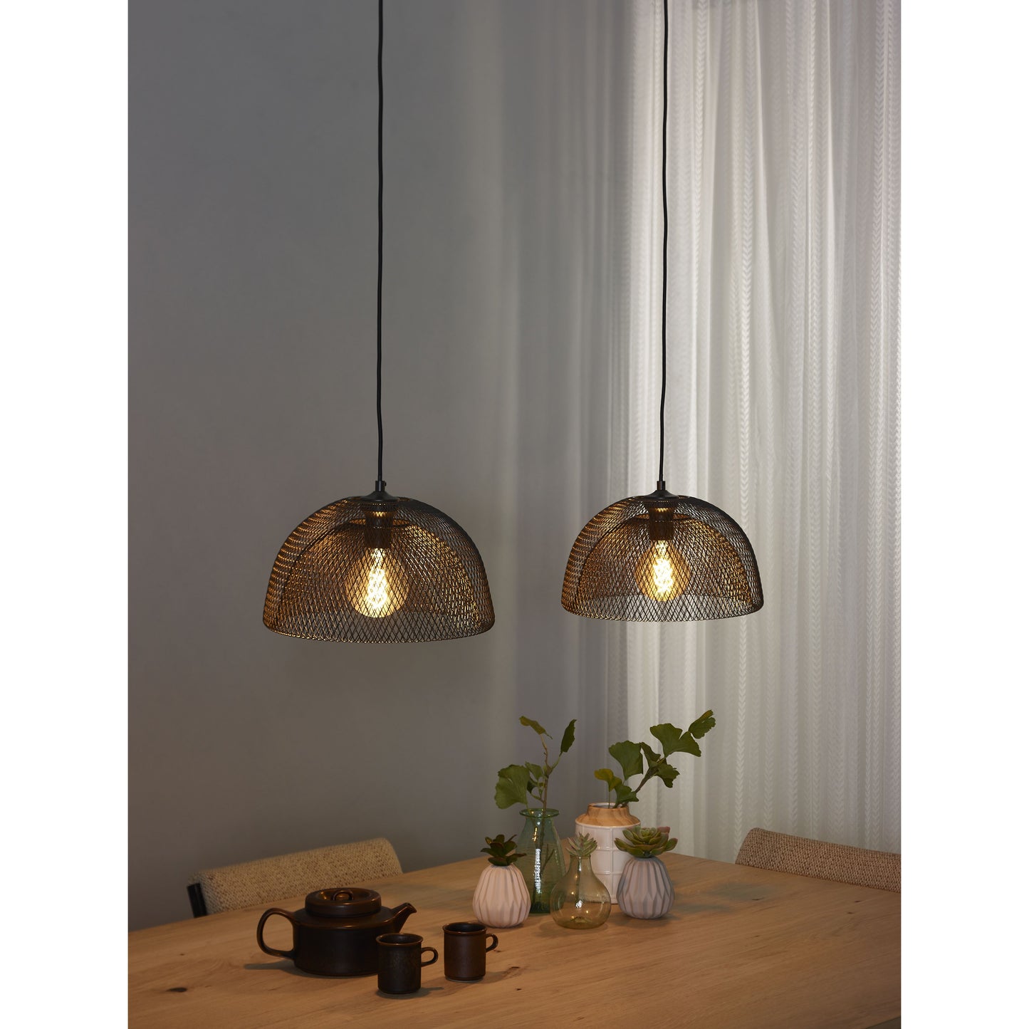 Lucide MESH - Pendant light - 2xE27 - Black