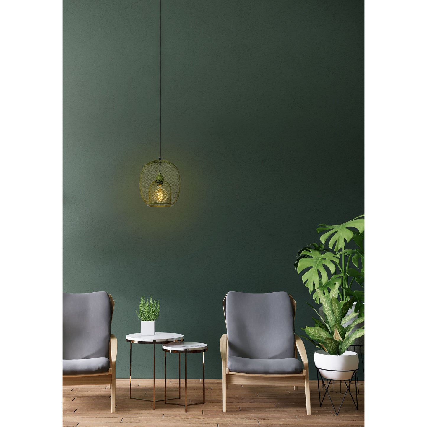 Lucide JERREL - Pendant light - Ø 25 cm - 1xE27 - Green