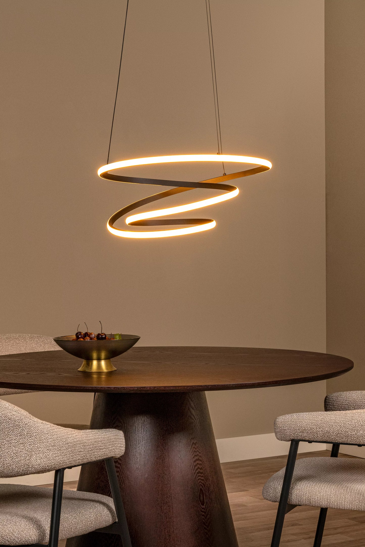 Lucide ESPIRAL - Pendant light - LED Dim. - CCT - 1x40W 2700K/4000K - Black | Essential