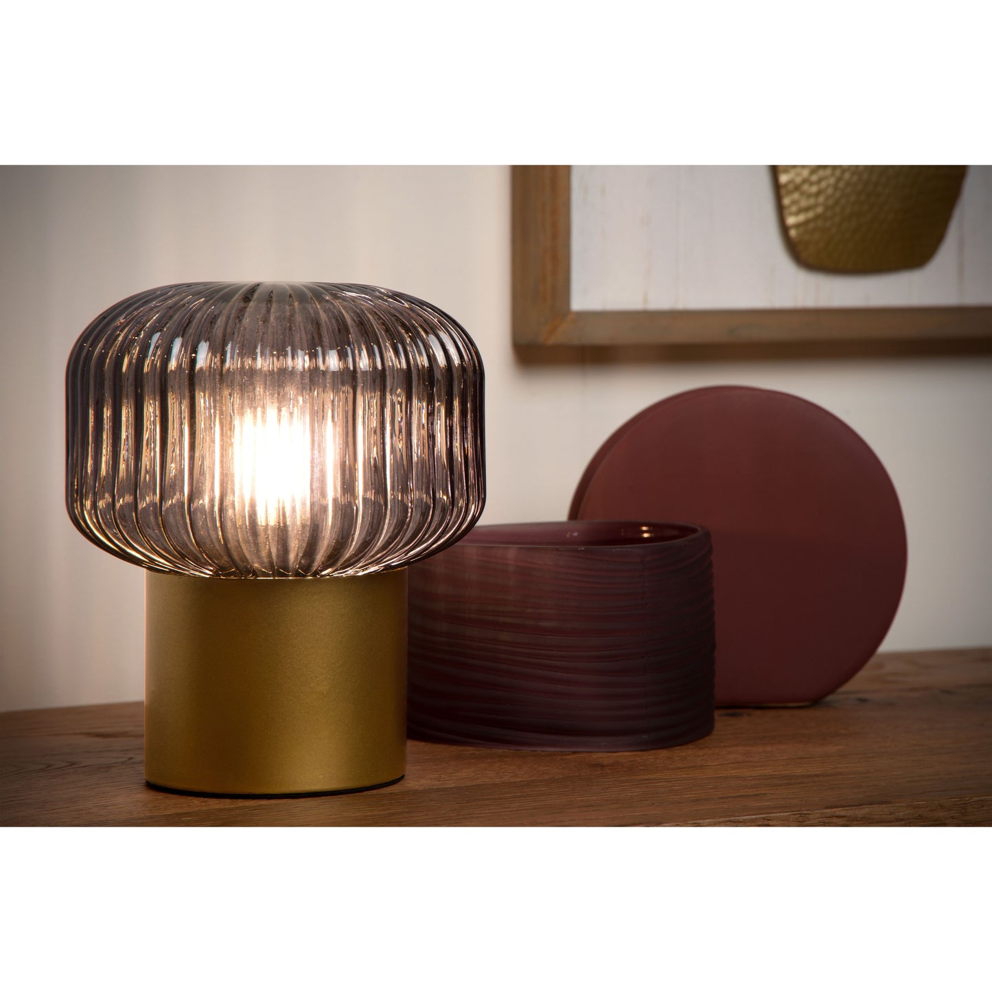 Lucide JANY - Table lamp - Ø 16 cm - 1xE14 - Matt Gold / Brass