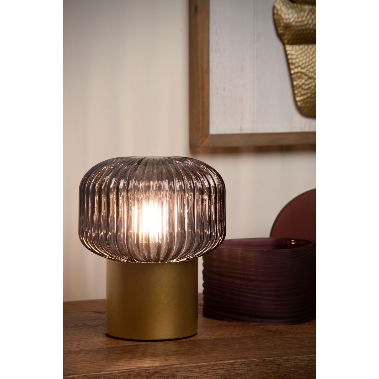Lucide JANY - Table lamp - Ø 16 cm - 1xE14 - Matt Gold / Brass