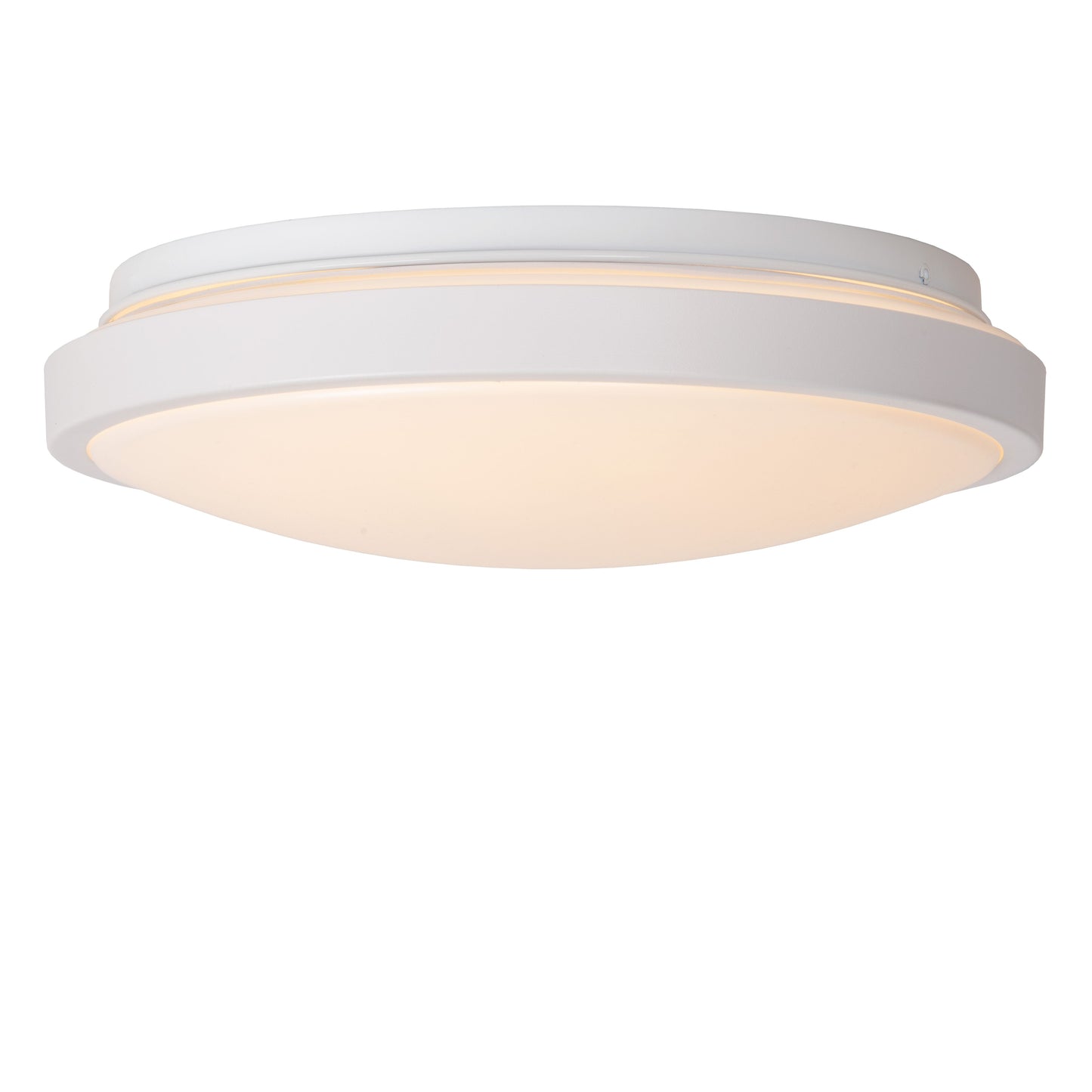 Lucide DASHER - Flush ceiling light Bathroom - Ø 29,3 cm - LED - 1x12W 2700K - IP44 - Motion & Day/Night Sensor - White