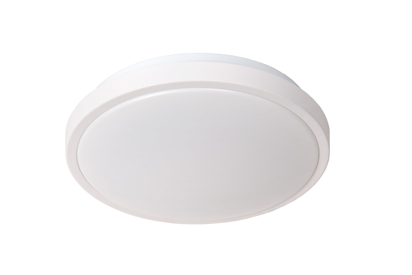 Lucide DASHER - Flush ceiling light Bathroom - Ø 29,3 cm - LED - 1x12W 2700K - IP44 - Motion & Day/Night Sensor - White