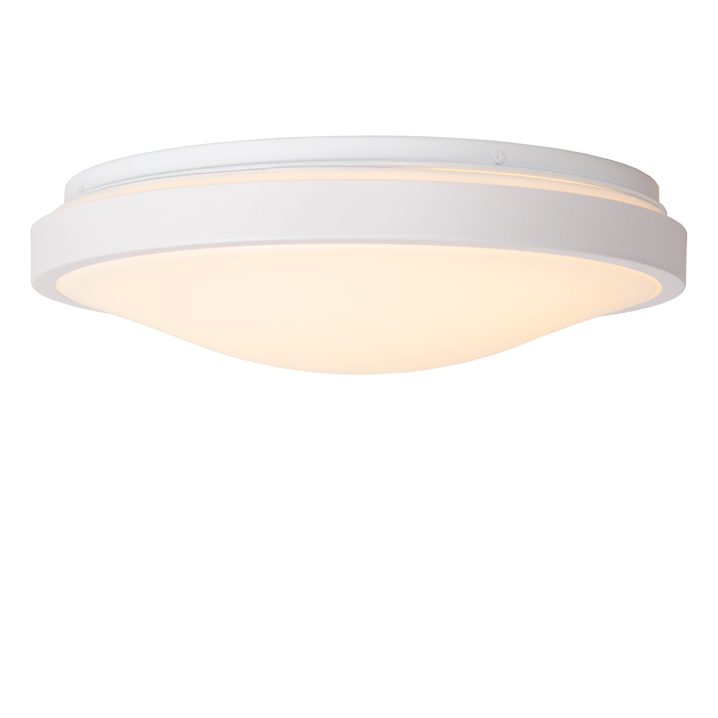 Lucide DASHER - Flush ceiling light Bathroom - Ø 34,8 cm - LED - 1x18W 2700K - IP44 - Motion & Day/Night Sensor - White