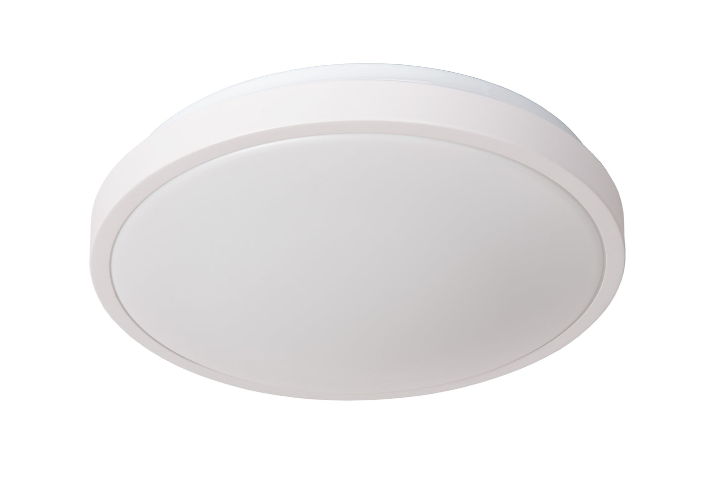 Lucide DASHER - Flush ceiling light Bathroom - Ø 34,8 cm - LED - 1x18W 2700K - IP44 - Motion & Day/Night Sensor - White