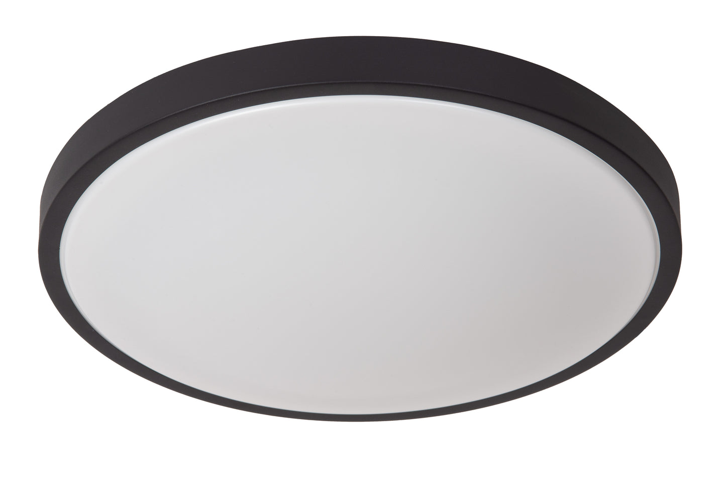 Lucide DASHER - Flush ceiling light Bathroom - Ø 41 cm - LED - 1x24W 2700K - IP44 - Motion & Day/Night Sensor - Black