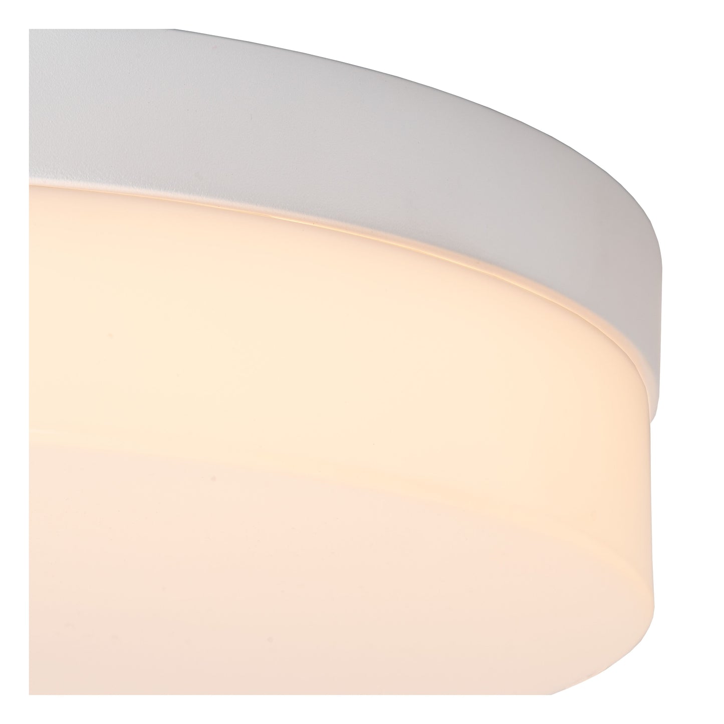 Lucide BISKIT - Flush ceiling light Bathroom - Ø 23 cm - LED - 1x12W 2700K - IP44 - Motion & Day/Night Sensor - White