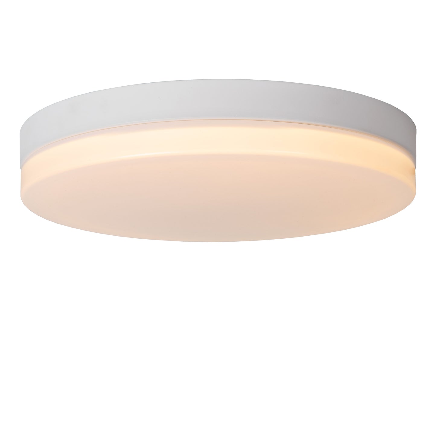 Lucide BISKIT - Flush ceiling light Bathroom - Ø 40 cm - LED - 1x36W 2700K - IP44 - Motion & Day/Night Sensor - White