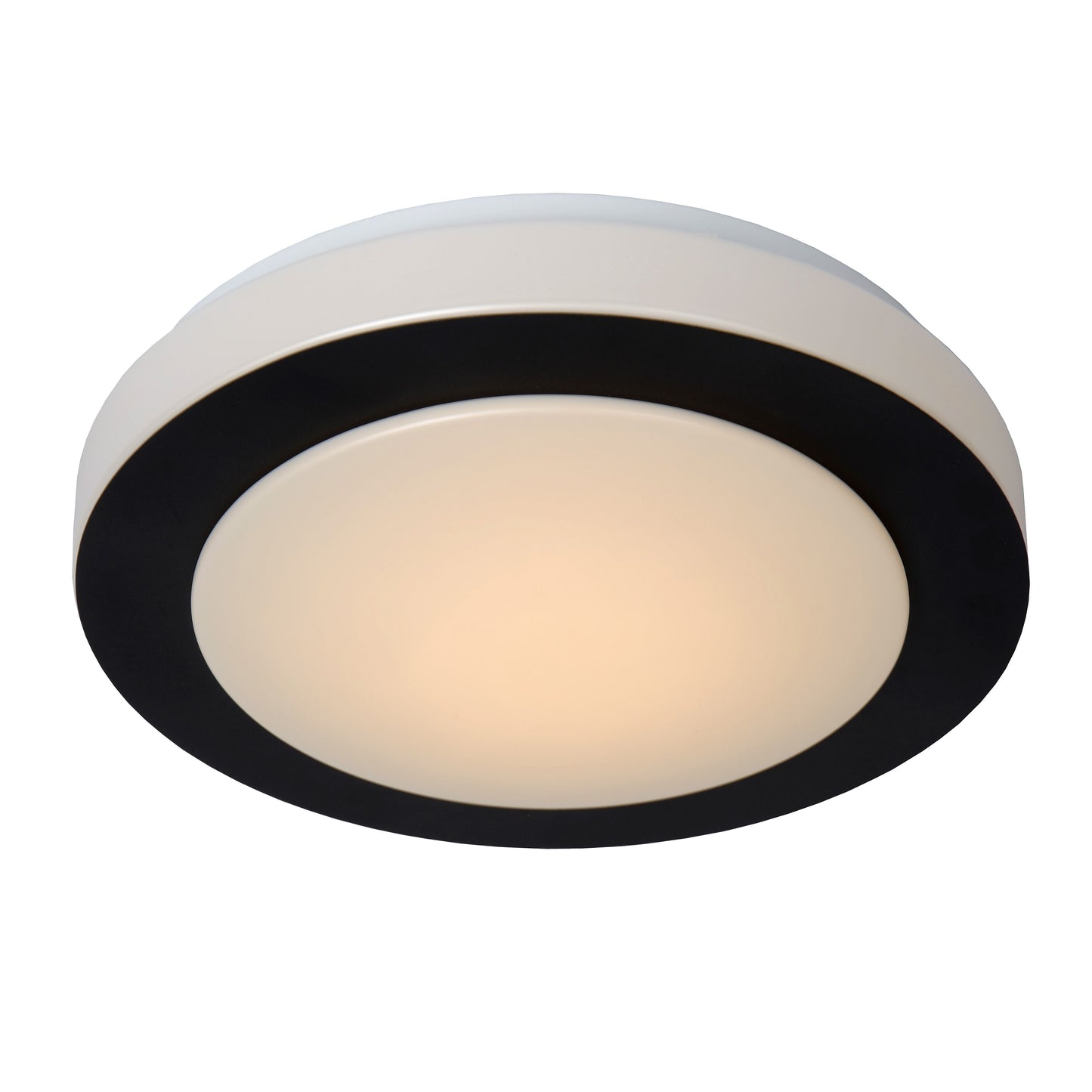 Lucide DIMY - Flush ceiling light Bathroom - Ø 28,6 cm - LED Dim. - 1x12W 3000K - IP21 - 3 StepDim - Black