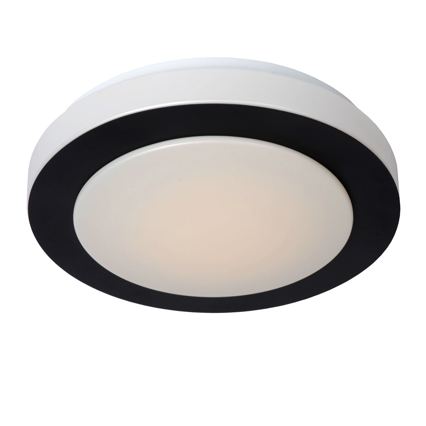 Lucide DIMY - Flush ceiling light Bathroom - Ø 28,6 cm - LED Dim. - 1x12W 3000K - IP21 - 3 StepDim - Black