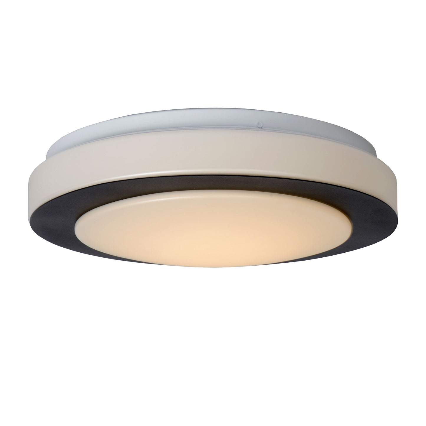 Lucide DIMY - Flush ceiling light Bathroom - Ø 28,6 cm - LED Dim. - 1x12W 3000K - IP21 - 3 StepDim - Black