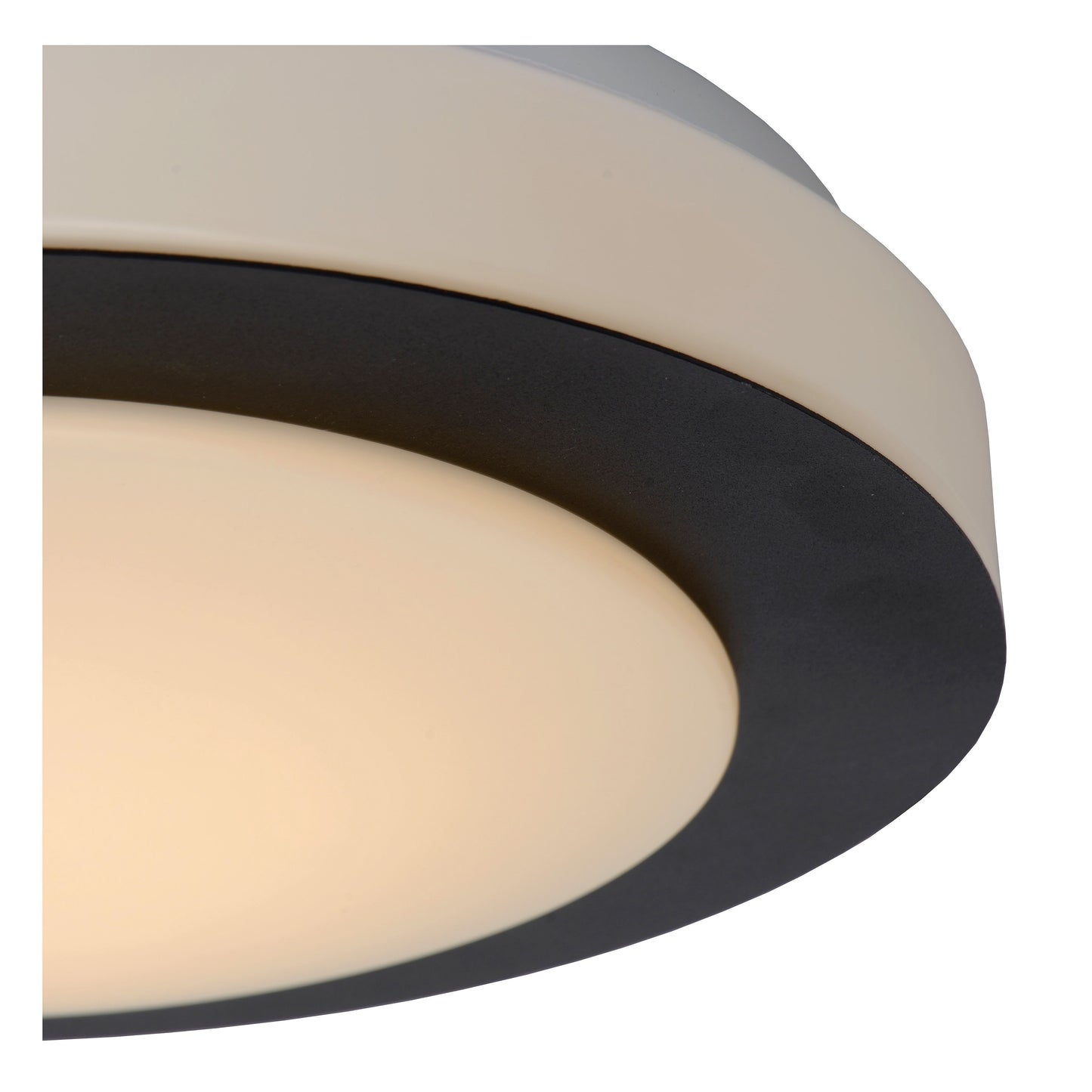 Lucide DIMY - Flush ceiling light Bathroom - Ø 28,6 cm - LED Dim. - 1x12W 3000K - IP21 - 3 StepDim - Black