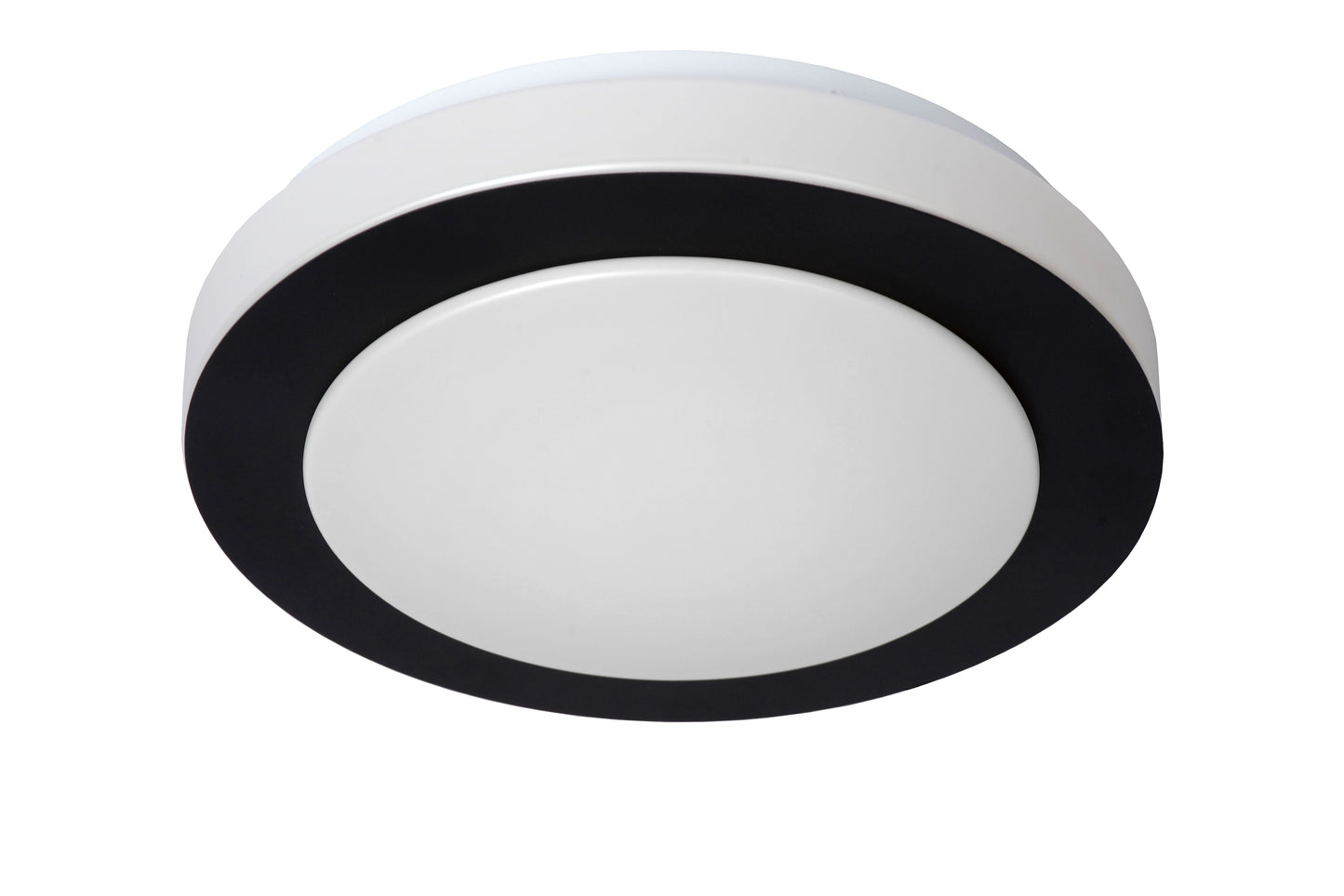 Lucide DIMY - Flush ceiling light Bathroom - Ø 28,6 cm - LED Dim. - 1x12W 3000K - IP21 - 3 StepDim - Black