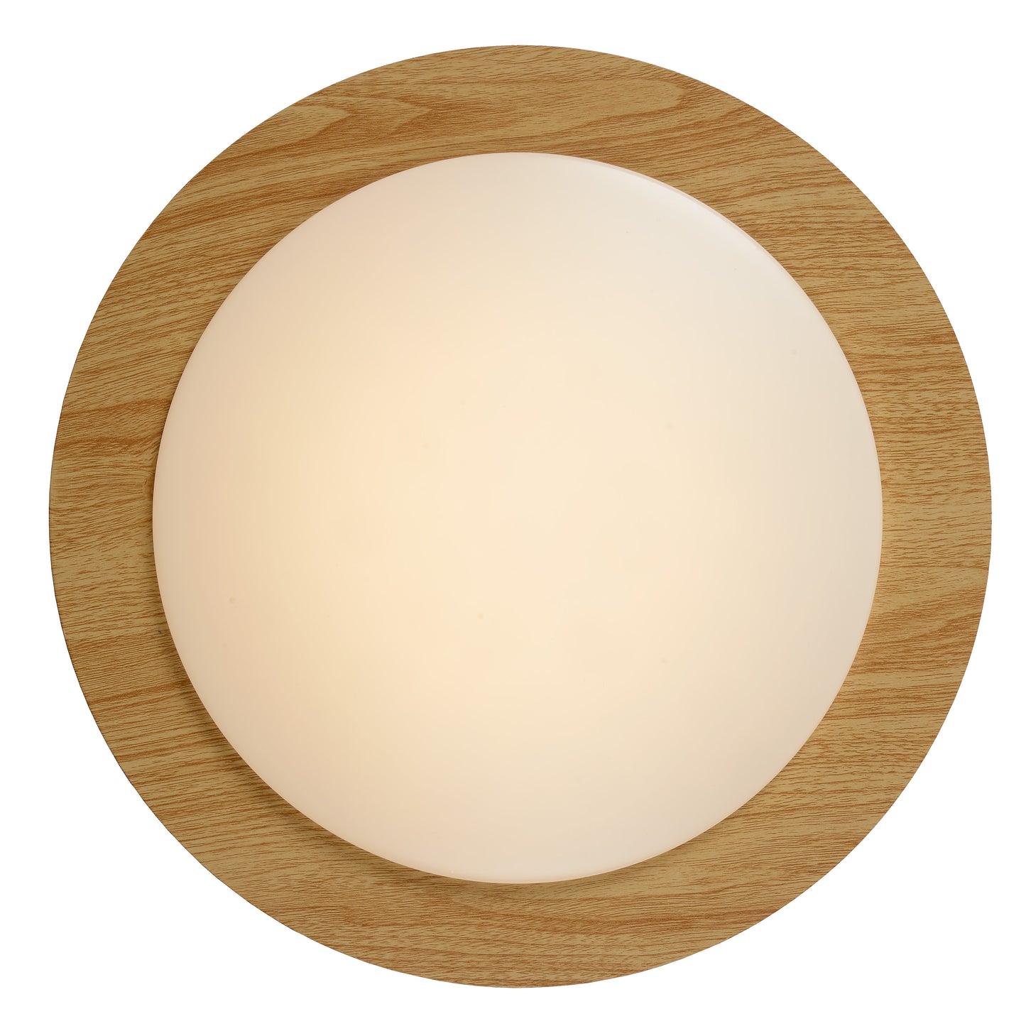 Lucide DIMY - Flush ceiling light Bathroom - Ø 28,6 cm - LED Dim. - 1x12W 3000K - IP21 - 3 StepDim - Light wood