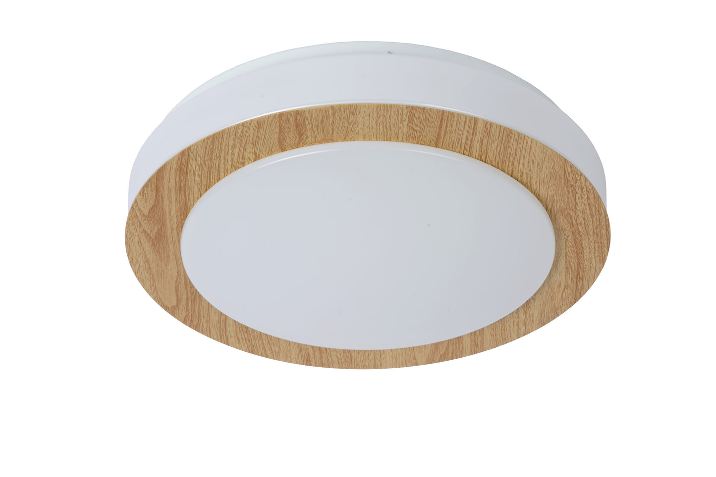 Lucide DIMY - Flush ceiling light Bathroom - Ø 28,6 cm - LED Dim. - 1x12W 3000K - IP21 - 3 StepDim - Light wood