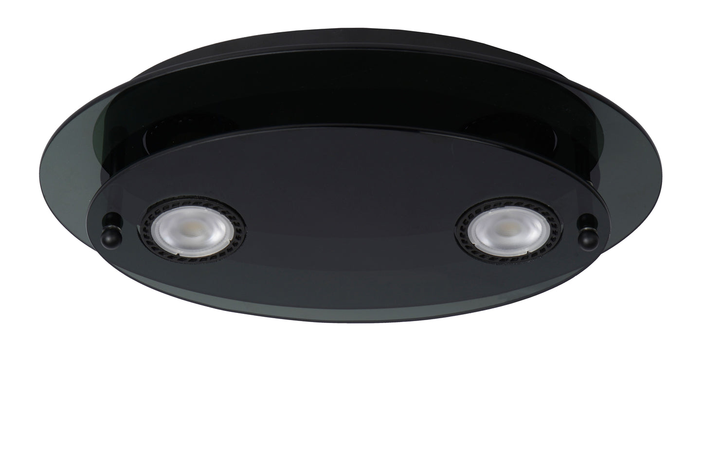 Lucide OKNO - Flush ceiling light - 2xGU10 - Black