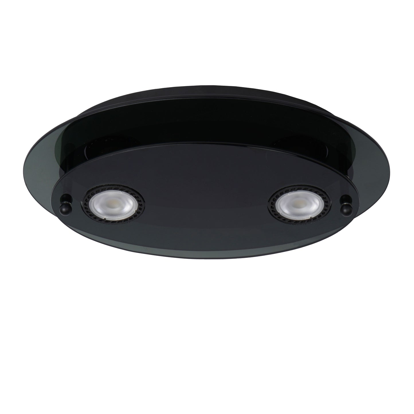 Lucide OKNO - Flush ceiling light - 2xGU10 - Black