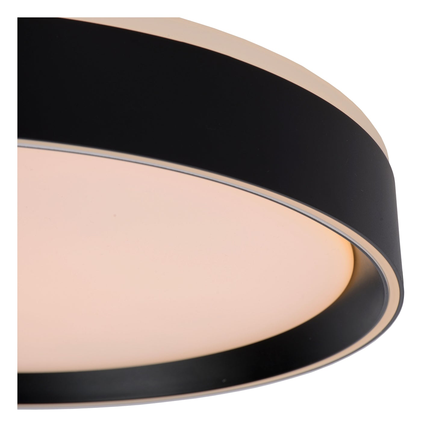 Lucide NURIA - Flush ceiling light - Ø 40 cm - LED Dim. - 1x24W 2700K - 3 StepDim - Black