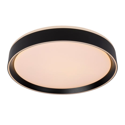 Lucide NURIA - Flush ceiling light - Ø 40 cm - LED Dim. - 1x24W 2700K - 3 StepDim - Black