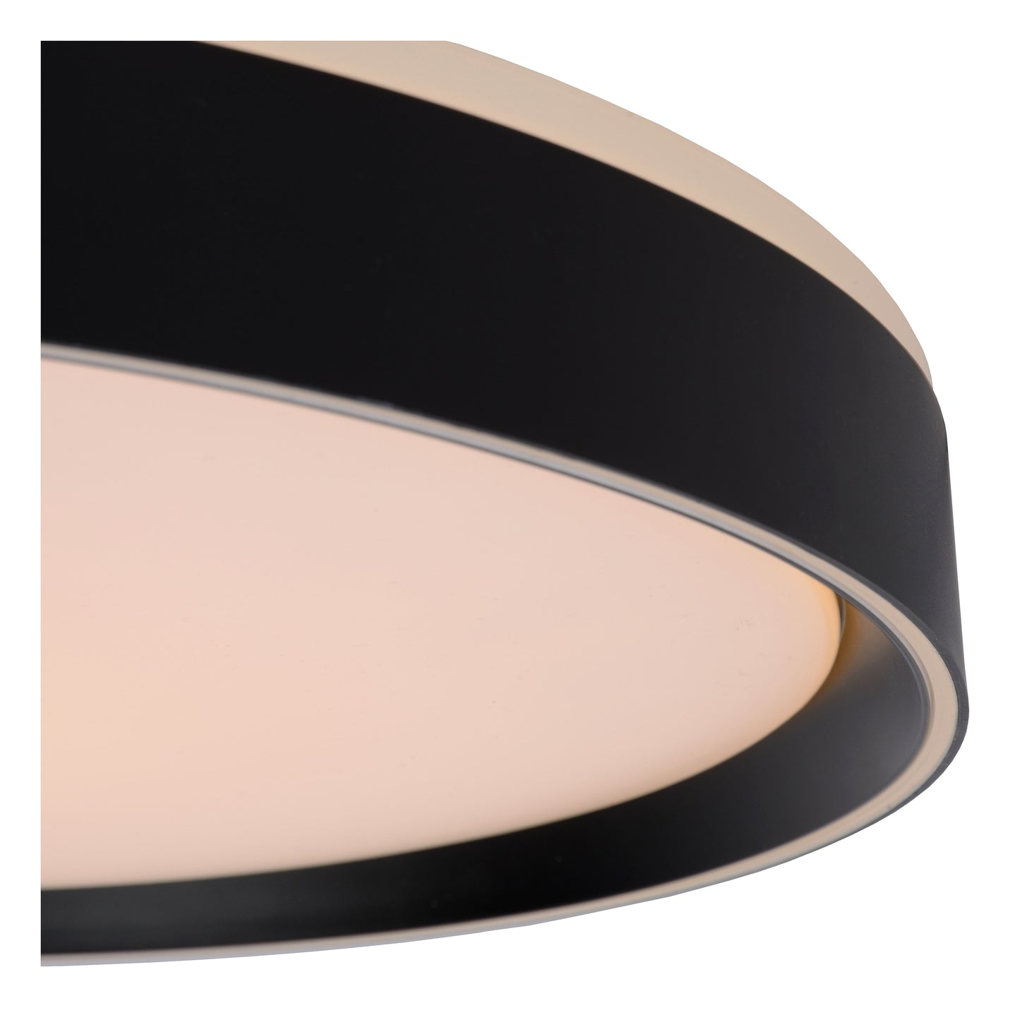 Lucide NURIA - Flush ceiling light - Ø 50 cm - LED Dim. - 1x36W 2700K - 3 StepDim - Black