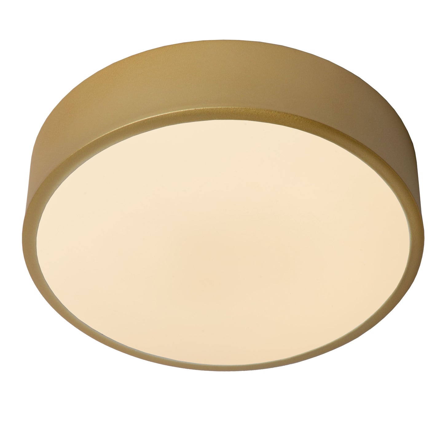 Lucide UNAR - Flush ceiling light - Ø 20 cm - LED Dim. - 1x12W 2700K - 3 StepDim - Matt Gold / Brass