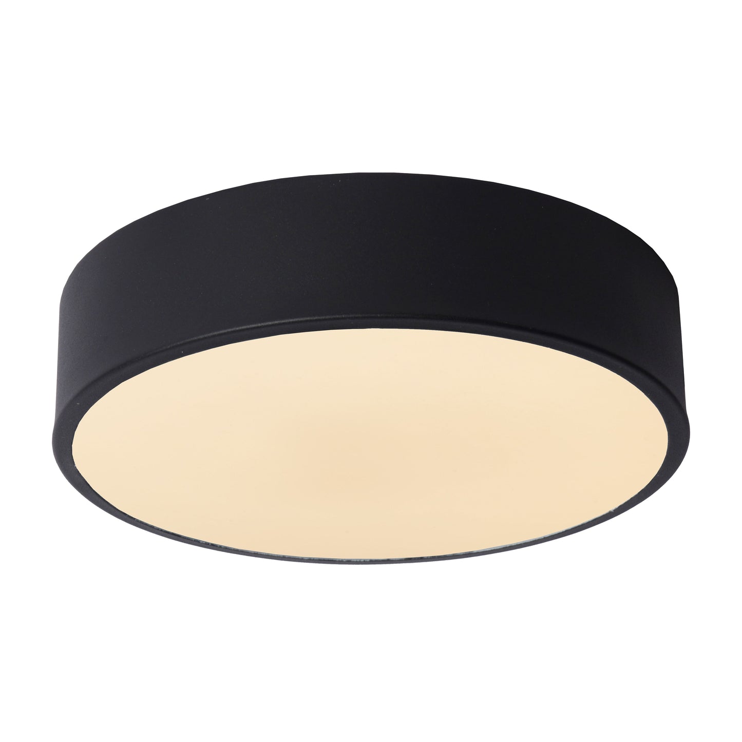 Lucide UNAR - Flush ceiling light - Ø 20 cm - LED Dim. - 1x12W 2700K - 3 StepDim - Black