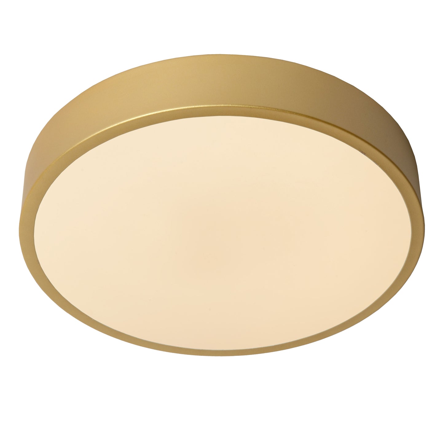 Lucide UNAR - Flush ceiling light - Ø 30 cm - LED Dim. - 1x18W 2700K - 3 StepDim - Matt Gold / Brass