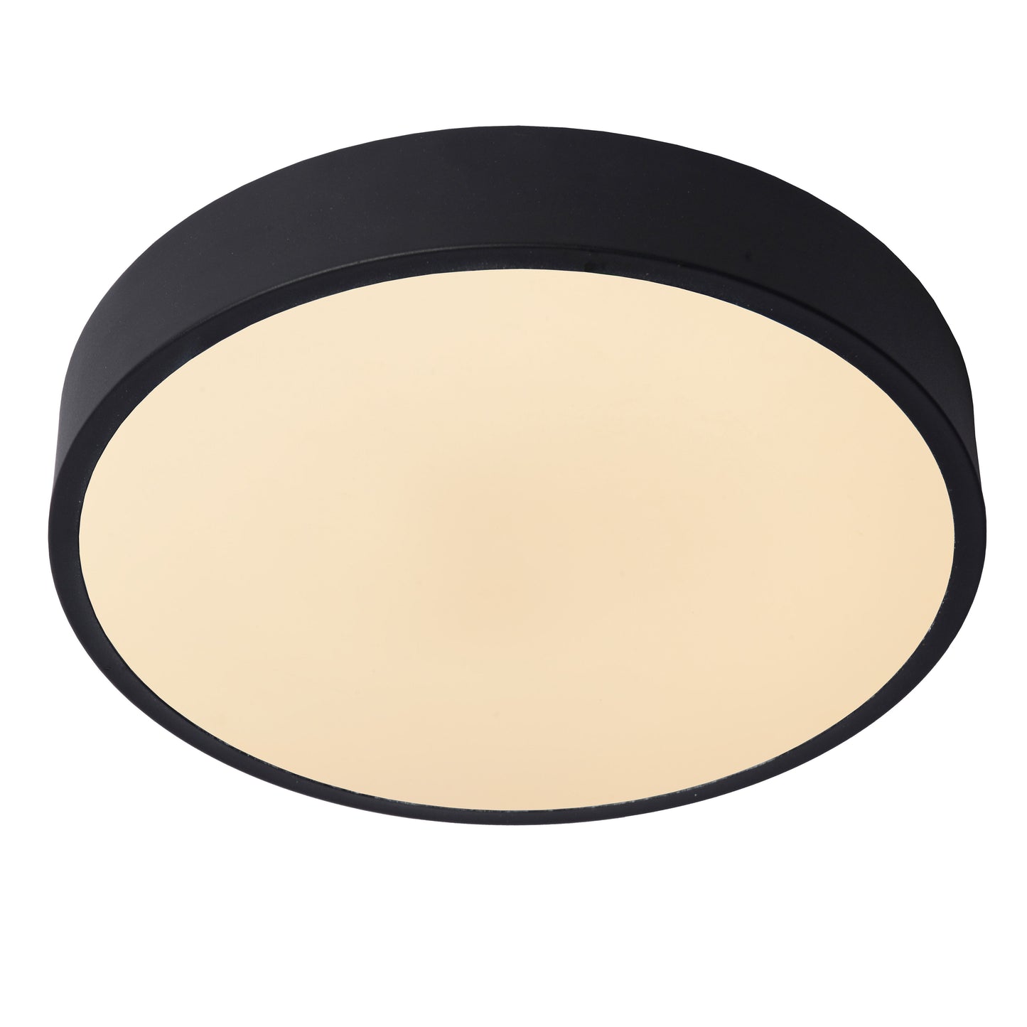 Lucide UNAR - Flush ceiling light - Ø 30 cm - LED Dim. - 1x18W 2700K - 3 StepDim - Black