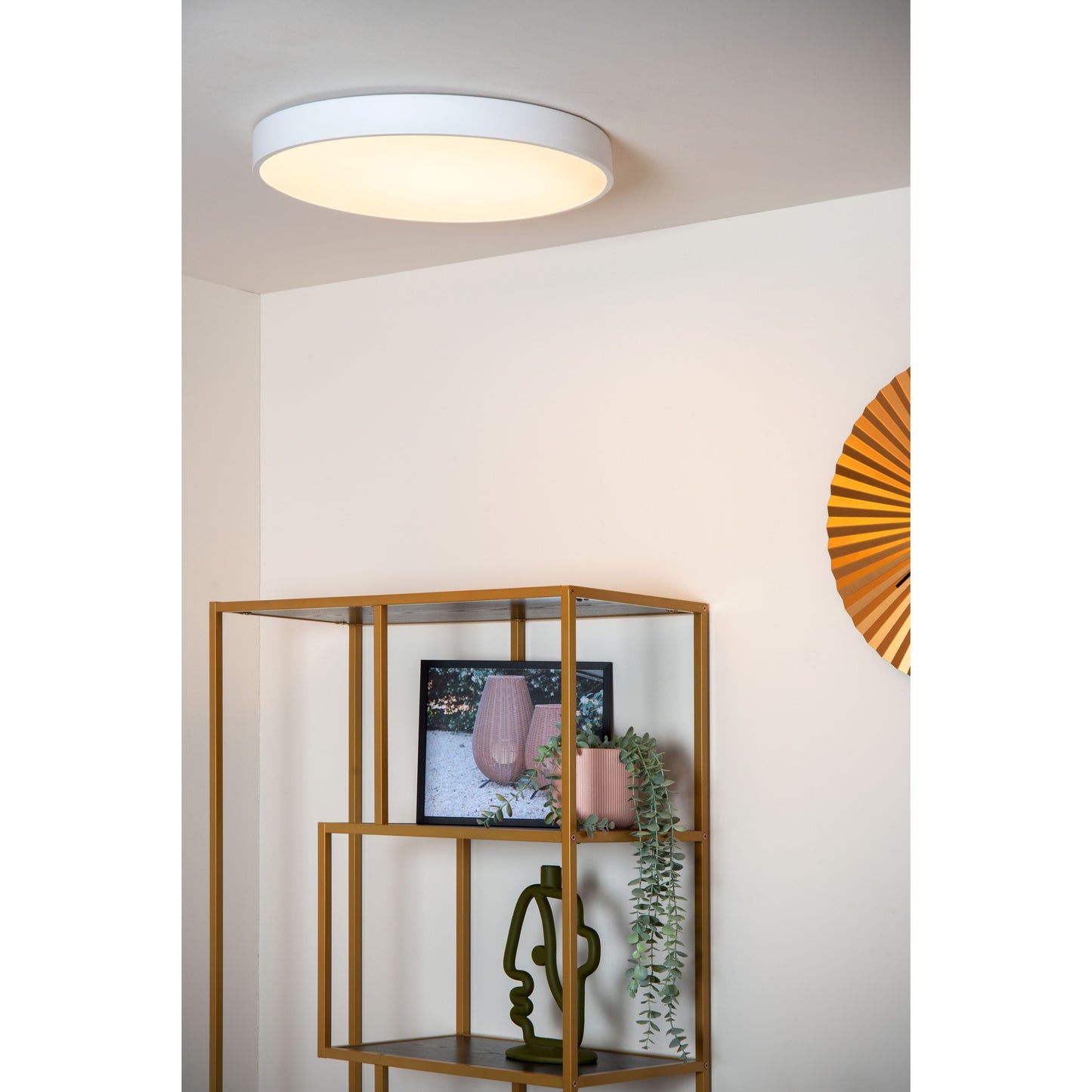 Lucide UNAR - Flush ceiling light - Ø 49,5 cm - LED Dim. - 1x36W 2700K - 3 StepDim - White