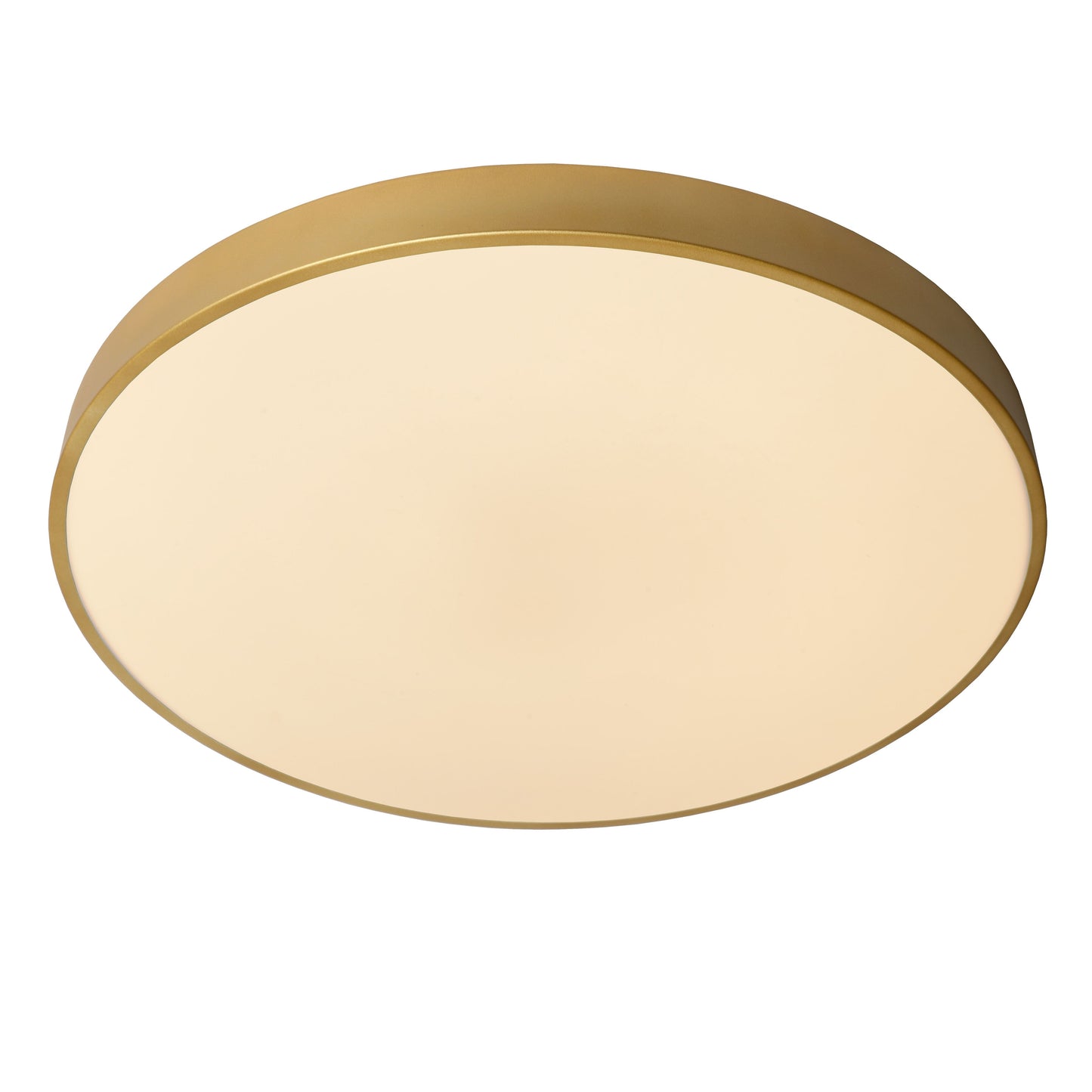 Lucide UNAR - Flush ceiling light - Ø 60 cm - LED Dim. - 1x60W 2700K - 3 StepDim - Matt Gold / Brass