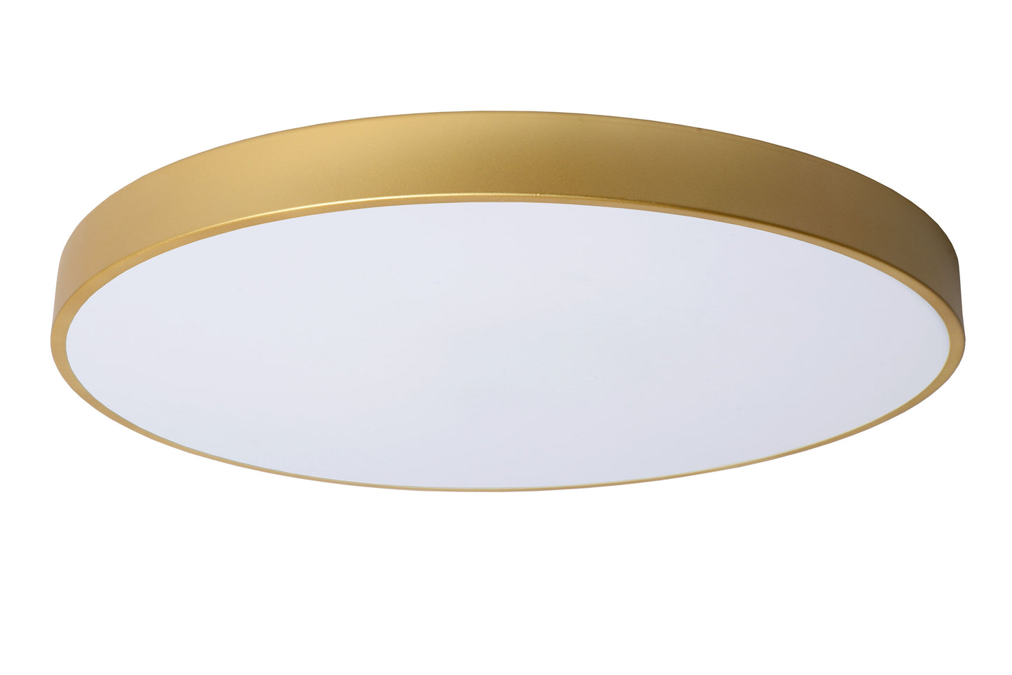 Lucide UNAR - Flush ceiling light - Ø 60 cm - LED Dim. - 1x60W 2700K - 3 StepDim - Matt Gold / Brass