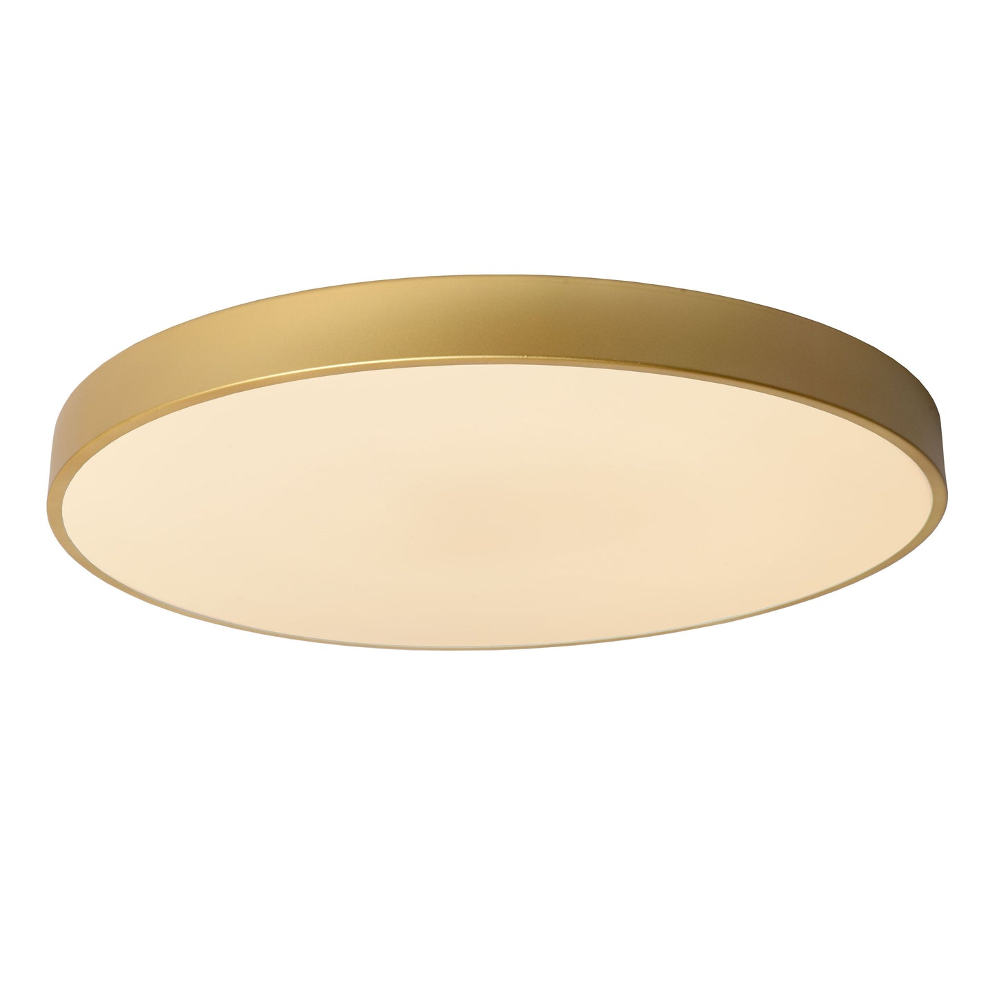 Lucide UNAR - Flush ceiling light - Ø 60 cm - LED Dim. - 1x60W 2700K - 3 StepDim - Matt Gold / Brass