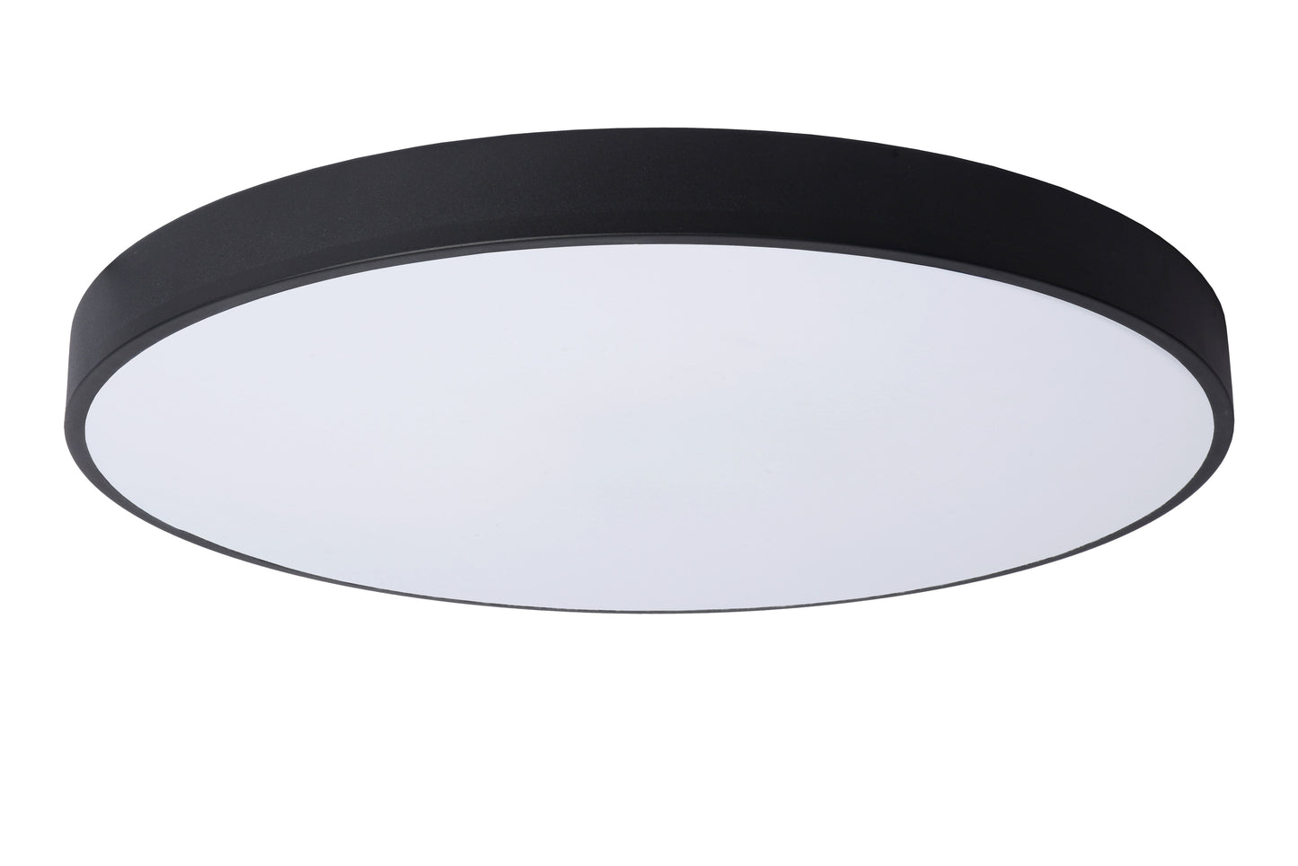 Lucide UNAR - Flush ceiling light - Ø 60 cm - LED Dim. - 1x60W 2700K - 3 StepDim - Black