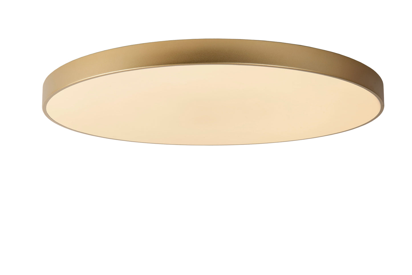 Lucide UNAR - Flush ceiling light - Ø 80 cm - LED Dim. - 1x80W 2700K - 3 StepDim - Matt Gold / Brass