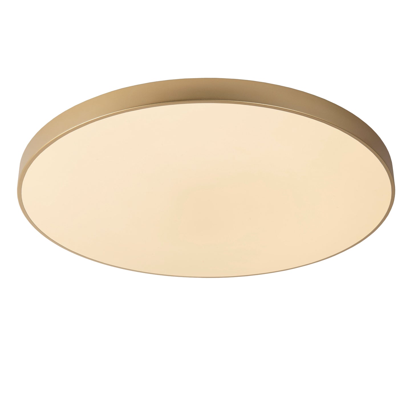 Lucide UNAR - Flush ceiling light - Ø 80 cm - LED Dim. - 1x80W 2700K - 3 StepDim - Matt Gold / Brass