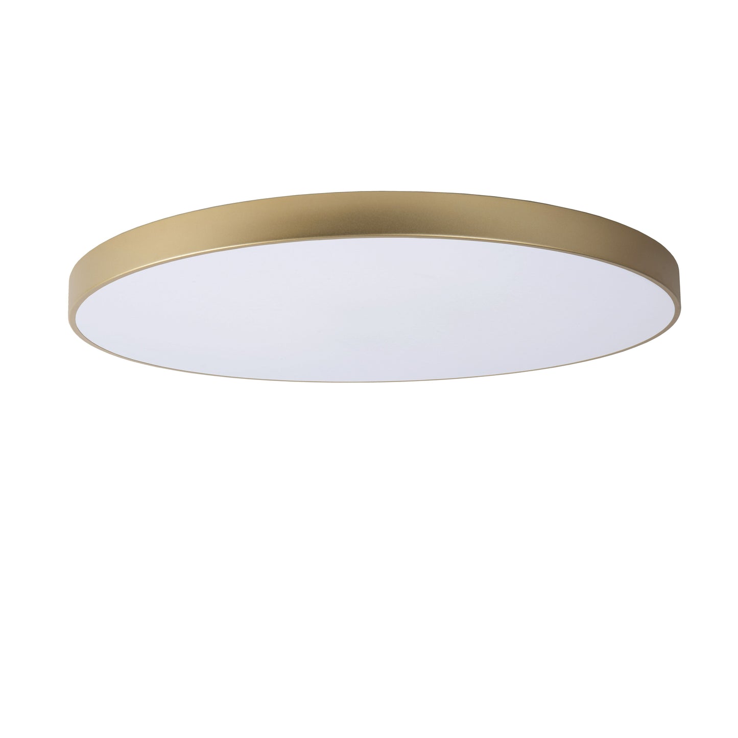 Lucide UNAR - Flush ceiling light - Ø 80 cm - LED Dim. - 1x80W 2700K - 3 StepDim - Matt Gold / Brass