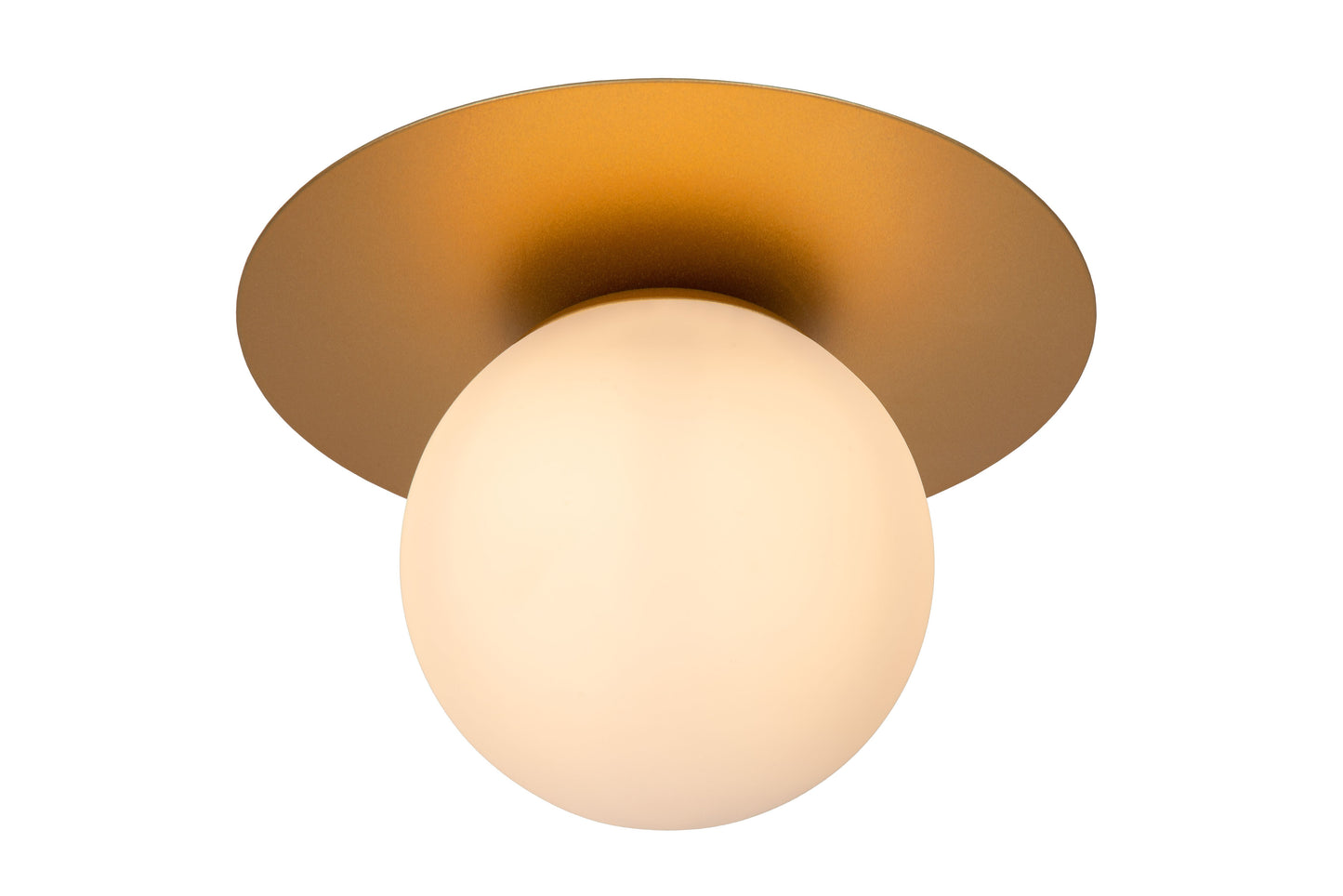 Lucide TRICIA - Flush ceiling light - Ø 25 cm - 1xE27 - Matt Gold / Brass