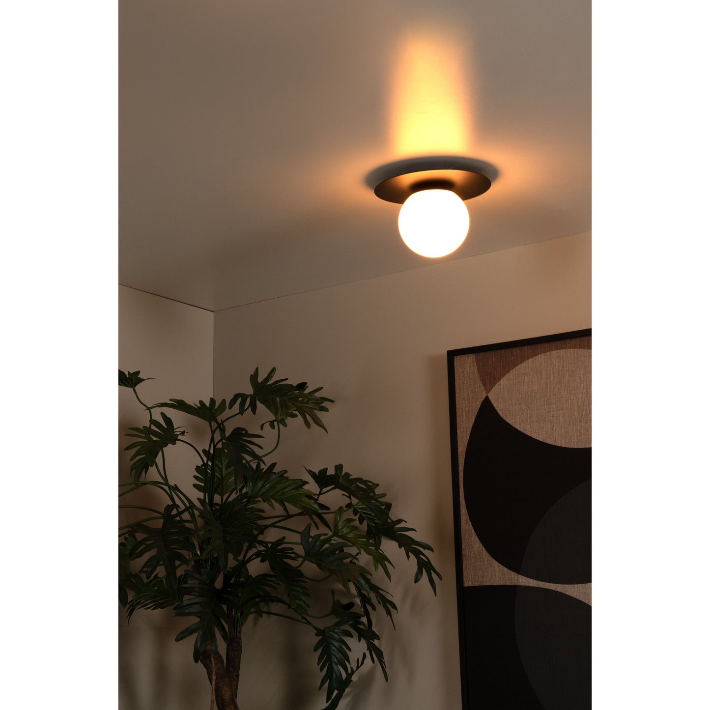 Lucide TRICIA - Flush ceiling light - Ø 25 cm - 1xE27 - Black