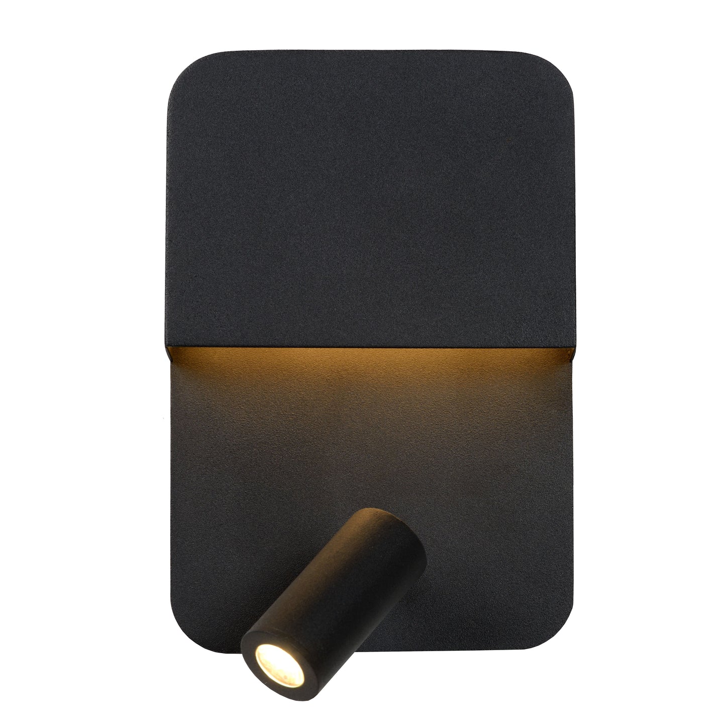 Lucide BOXER - Bedside lamp / Wall light - LED - 3000K - With USB charging point - Black