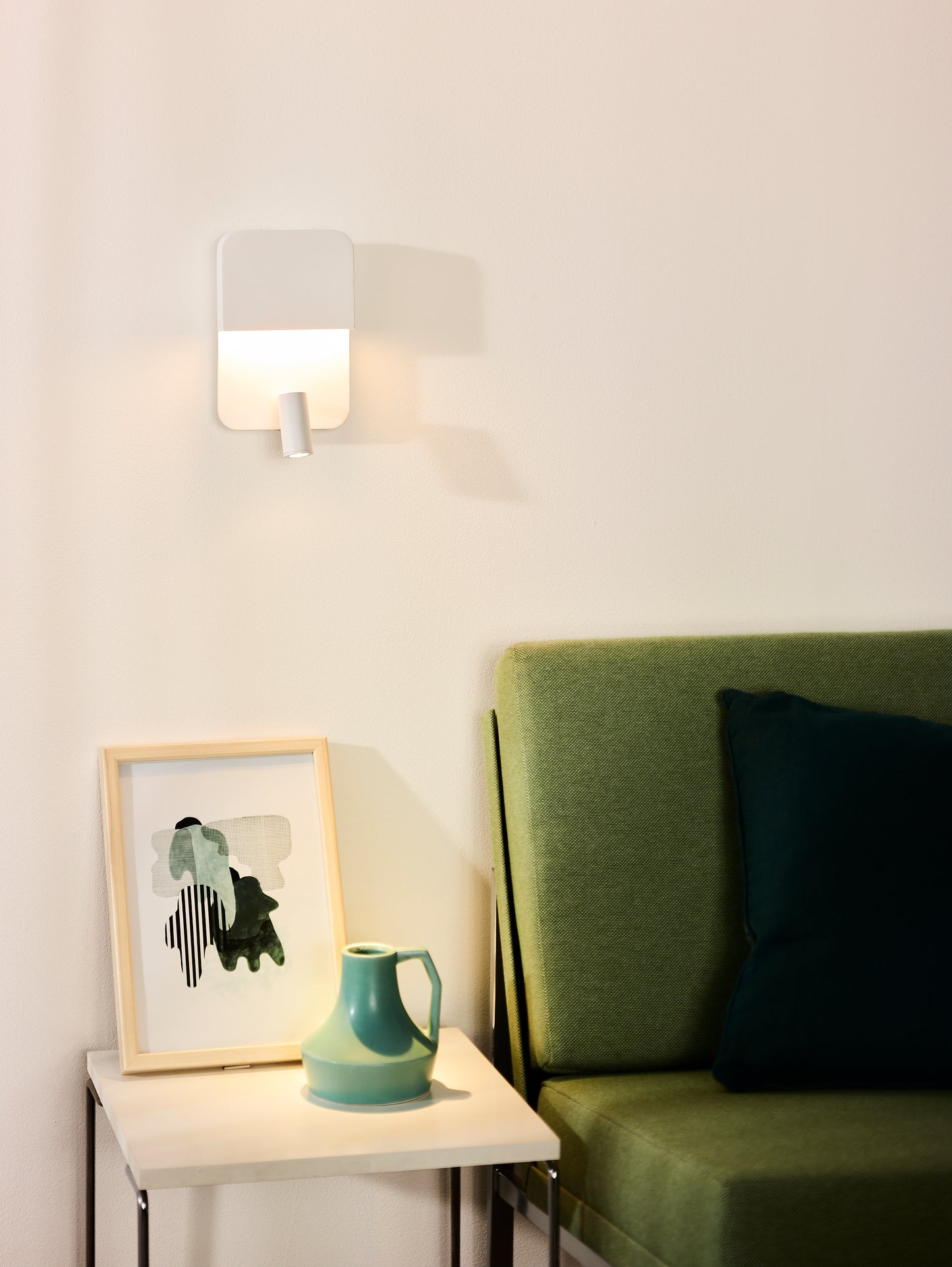 Lucide BOXER - Bedside lamp / Wall light - LED - 3000K - With USB charging point - White